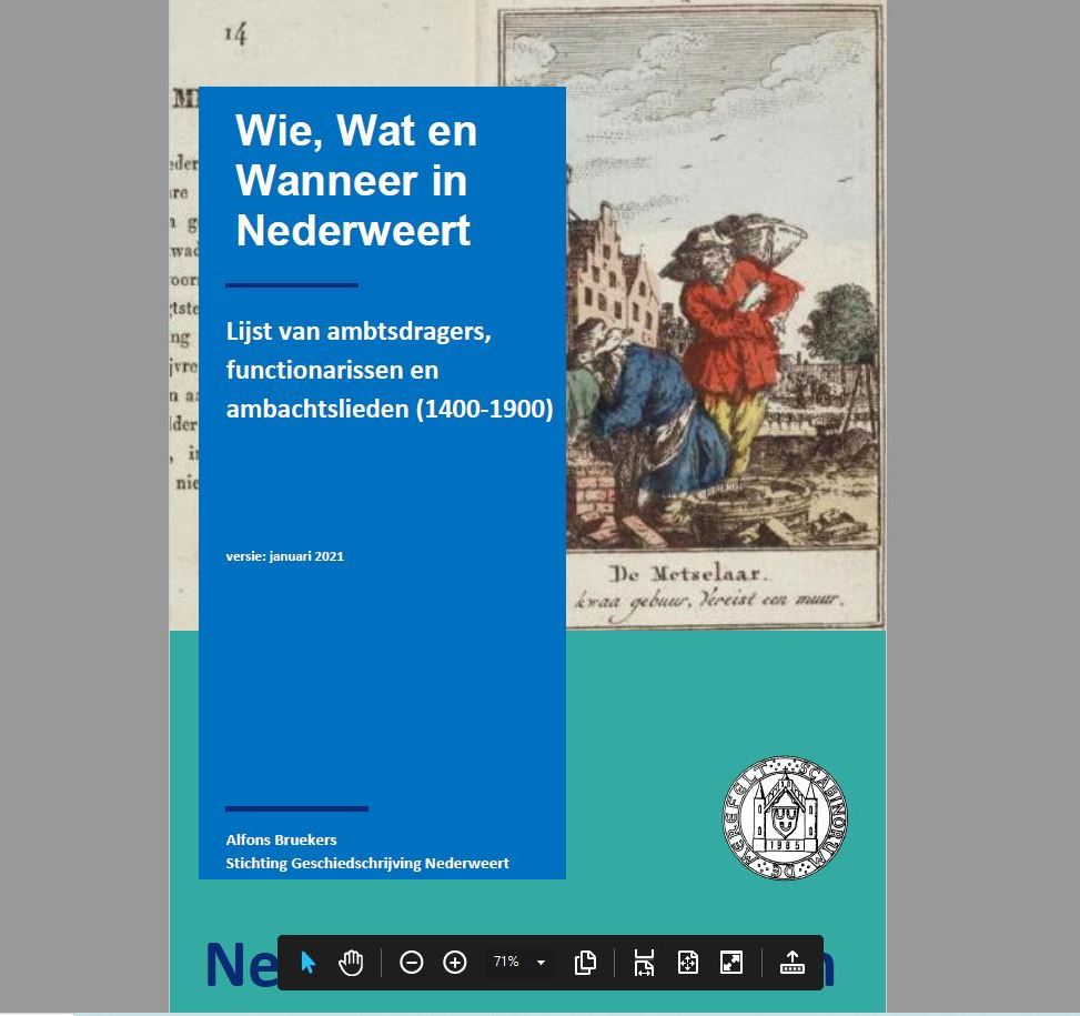 e-Book: Wie, Wat en Wanneer in Nederweert
